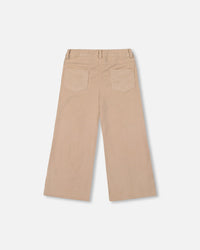 Wide Leg Corduroy Pants Beige - H20YG21_126