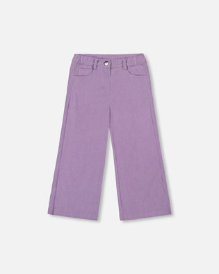 Wide Leg Corduroy Pants Lavender - H20YG21_564