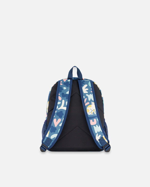 Little Kids Backpack Green Cat Print School Supplies Deux par Deux 