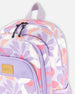 Little Kids Backpack Lilac Retro Flower Print School Supplies Deux par Deux 