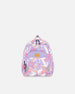 Little Kids Backpack Lilac Retro Flower Print School Supplies Deux par Deux 