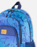 Little Kids Backpack Blue Gradient Dinosaur Print School Supplies Deux par Deux 