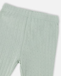 Muslin Tunic And Pointelle Leggings Set Peach Deer Print & Green - H30A10_3H057