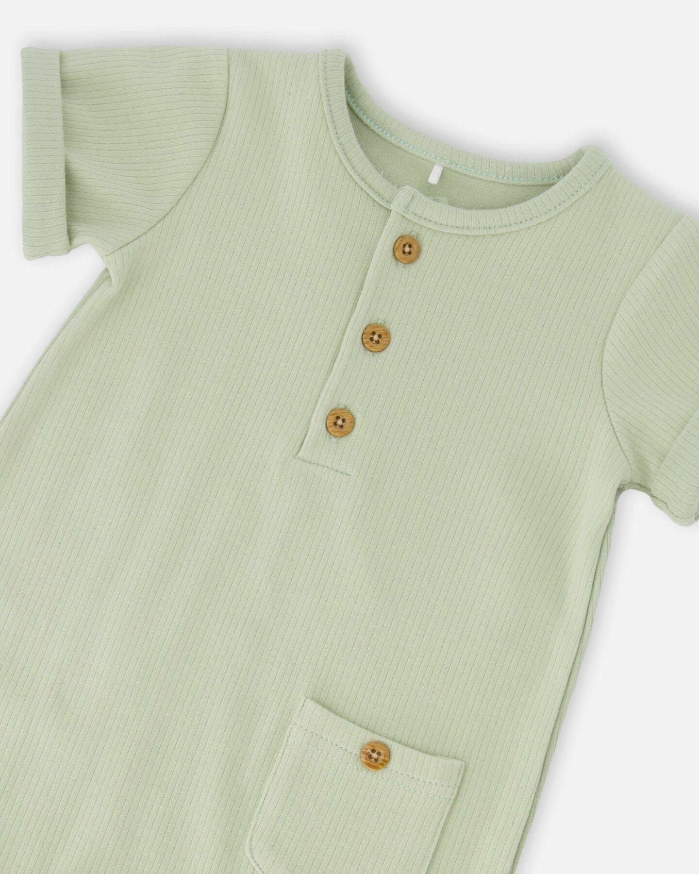 Cotton Rib Romper Sage Green - H30C40_03011