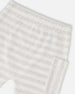 Soft Jersey Sweater And Pants Set White And Grey Stripes - H30D12_3H211