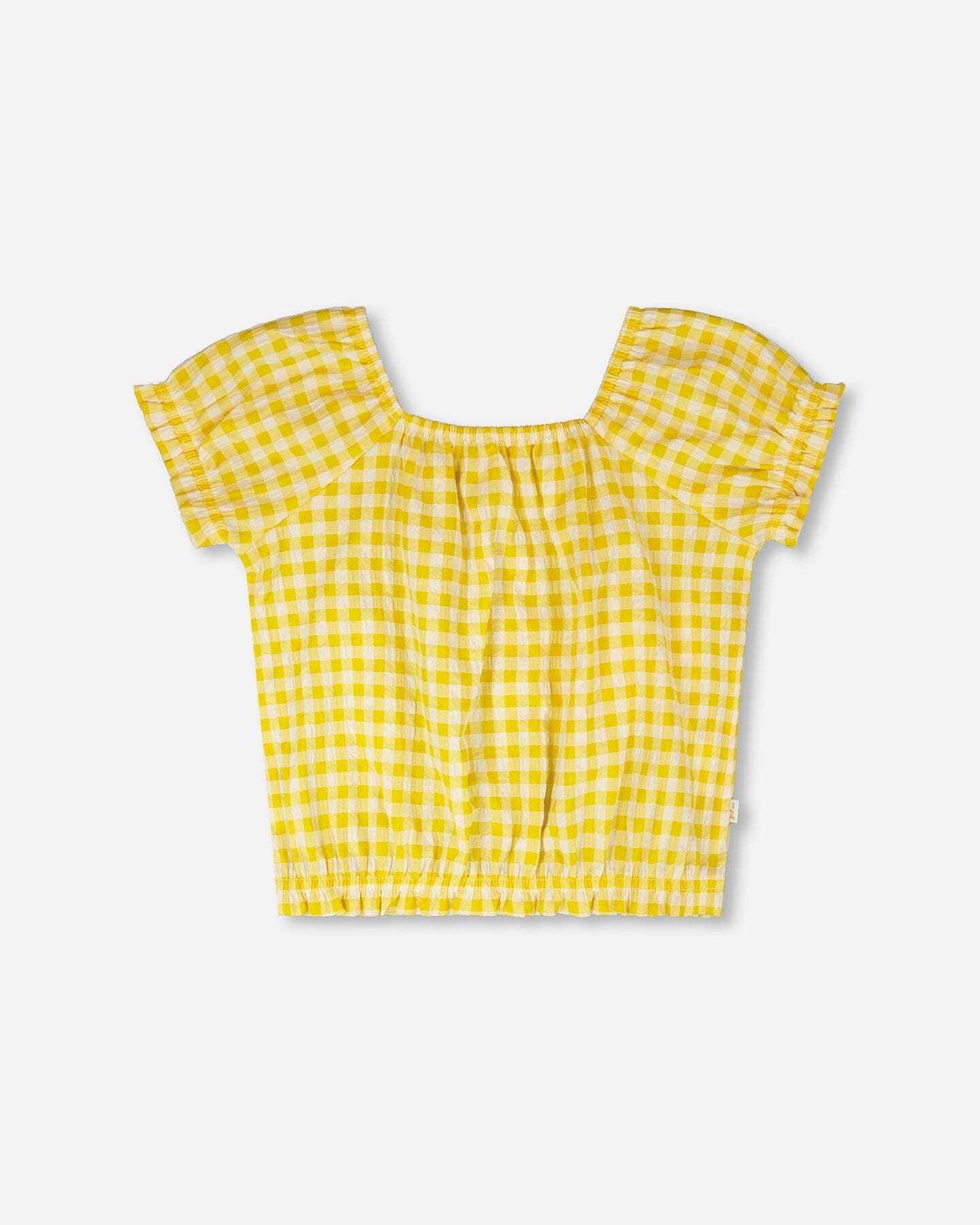 Peasant Top Yellow Gingham - H30H15_3H124