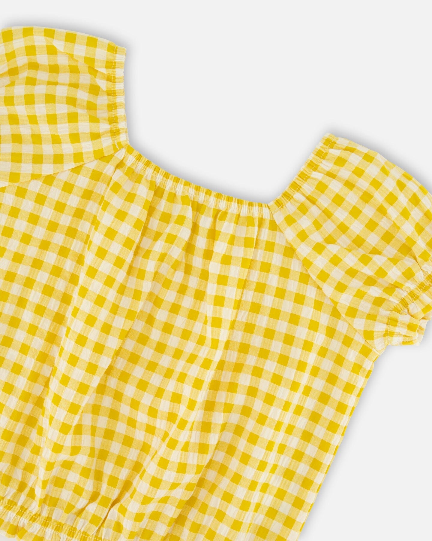 Peasant Top Yellow Gingham - H30H15_3H124