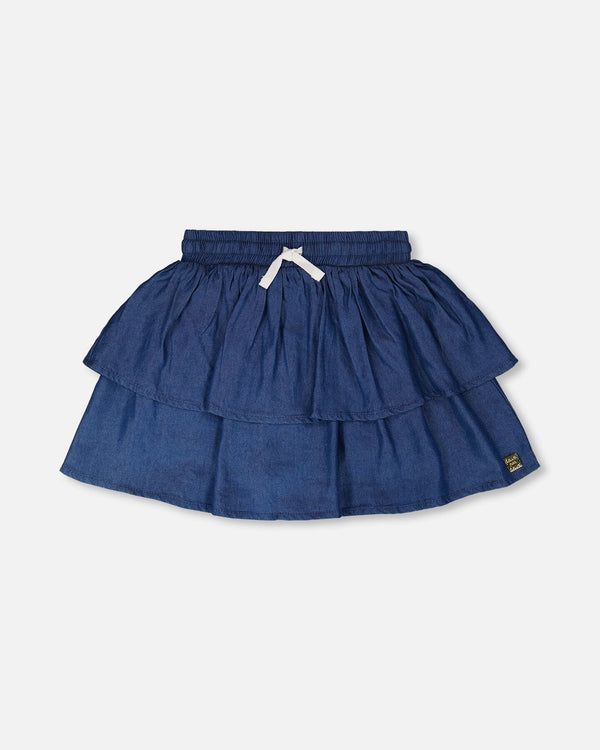 Blue Chambray Skort - H30H80_3H098