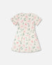 French Terry Dress Off White Printed Flowers - H30K85_3H126