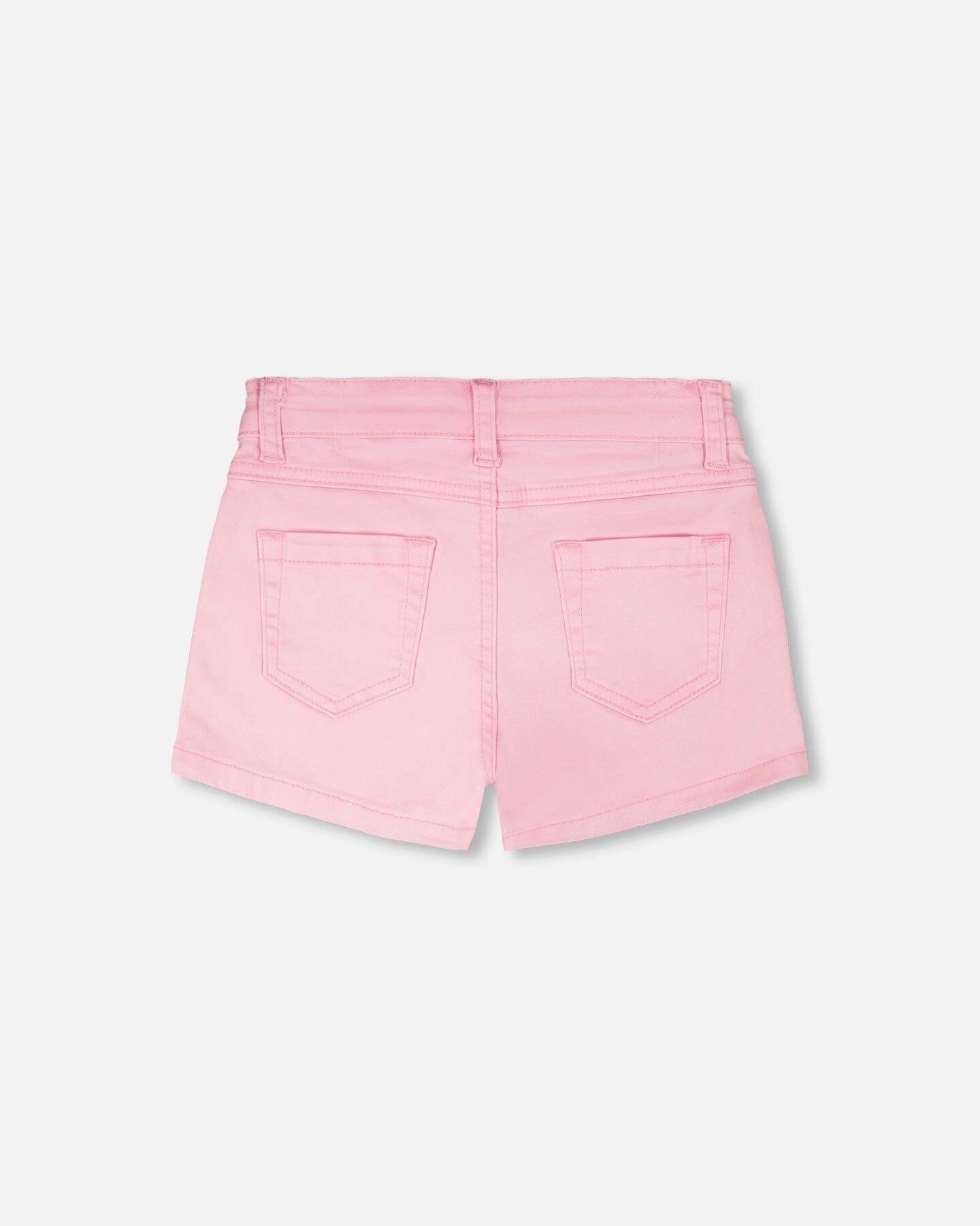 Pink Denim Shorts With Embroidery - H30L27_06050
