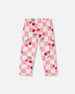 Organic Cotton Jersey Capri Pink Printed Cherries - H30L60_3H140