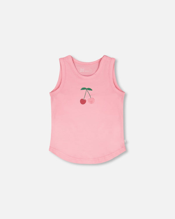 Organic Cotton Jersey Tank Top Pink - H30L72_06050