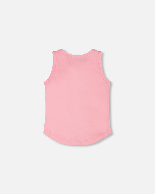 Organic Cotton Jersey Tank Top Pink - H30L72_06050
