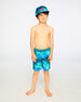 Swim Trunks Blue Waves Print - H30OB33_3H165