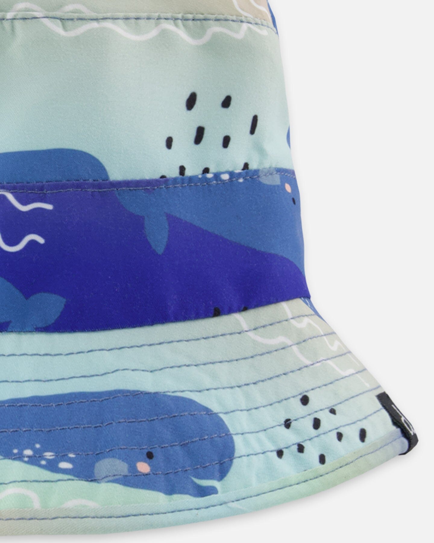 Recycled Polyester Beach Hat Blue Whale Print - H30OBC_3H156