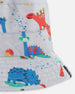 Recycled Polyester Beach Hat Blue Baby Dinosaur Print - H30OBC_3H161