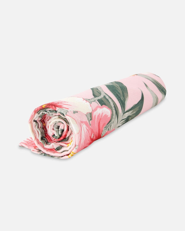 Beach Towel Pink Hibiscus Print - H30OGBT_3H152