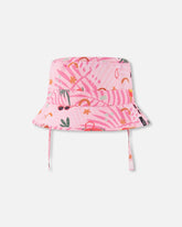 Beach Hat Pink Beach Print