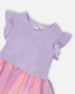 Bi-Material Mesh Dress Lilac - H30Q92_05001