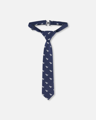 Neck Tie Blue Dino Print - H30RCR_3H213