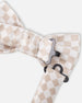 Bow Tie White And Sand Check - H30RNP_3H214