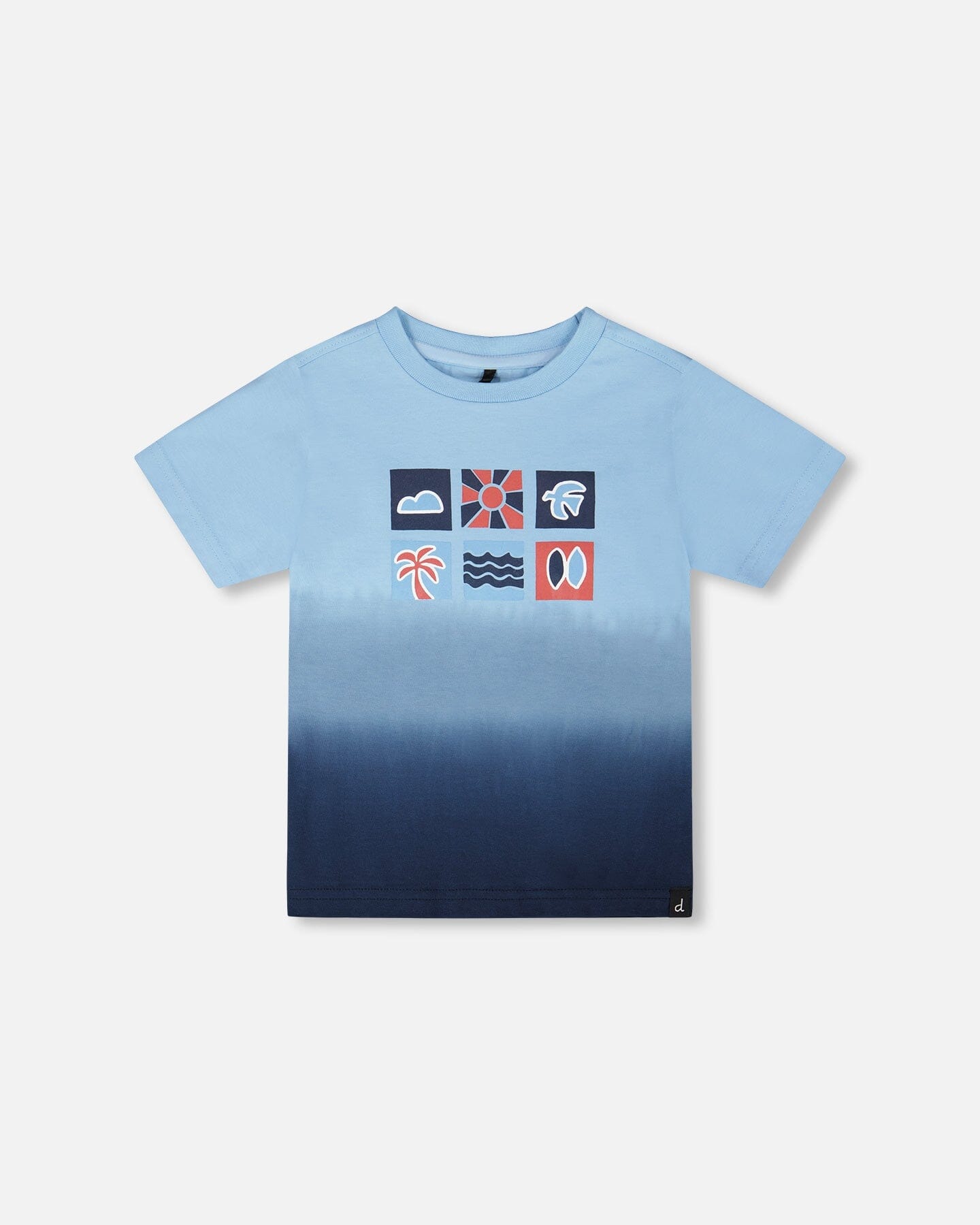 Organic Cotton Short Sleeve T-Shirt Blue Gradient - H30T70_3H187