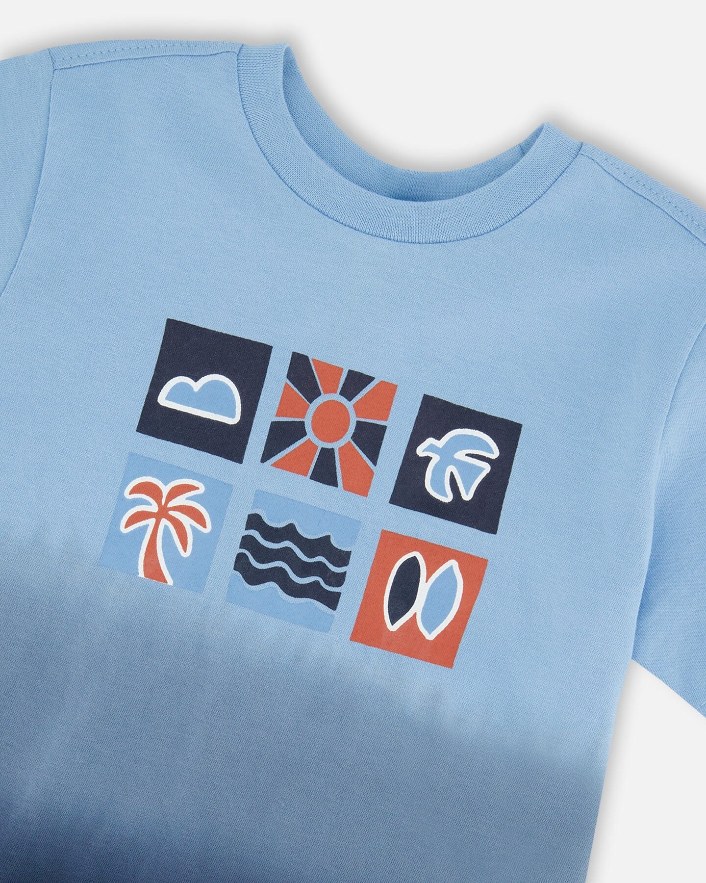 Organic Cotton Short Sleeve T-Shirt Blue Gradient - H30T70_3H187