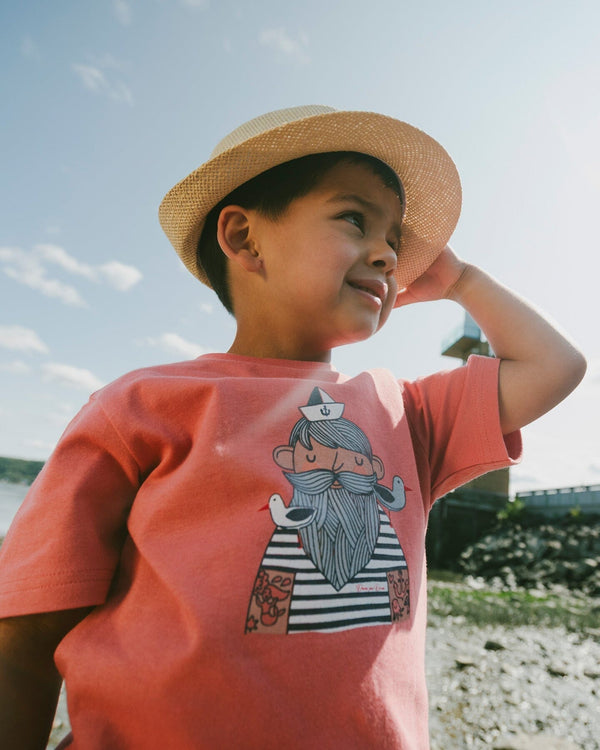 Organic Cotton Short Sleeve T-Shirt Brick - H30T71_06540