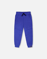 French Terry Sweatpants With Cross Seams Royal Blue