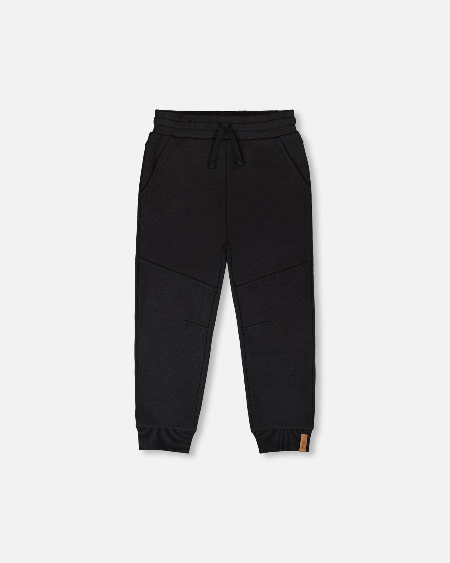 French Terry Sweatpants With Cross Seams Black - H30U24_09990