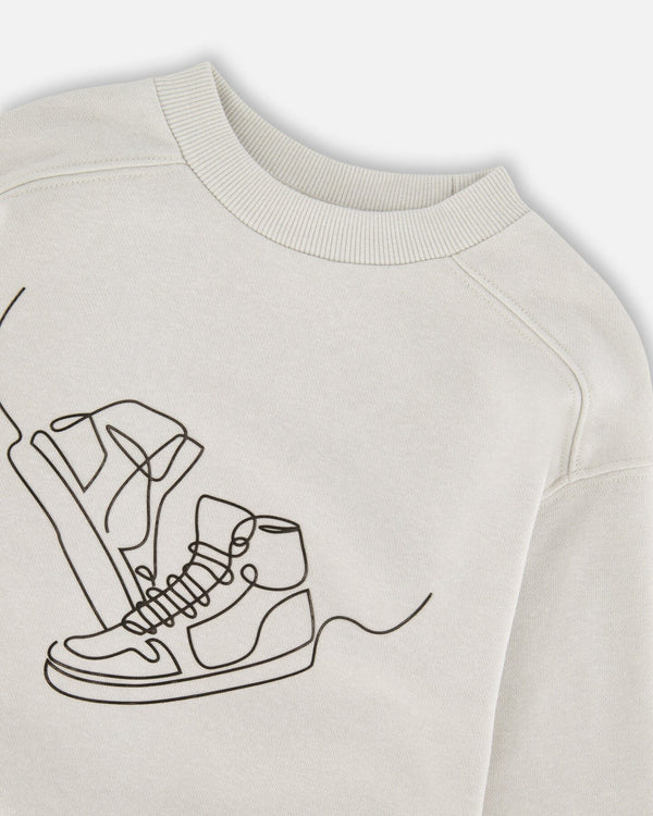 French Terry Sweatshirt Pale Grey - H30U30_01530