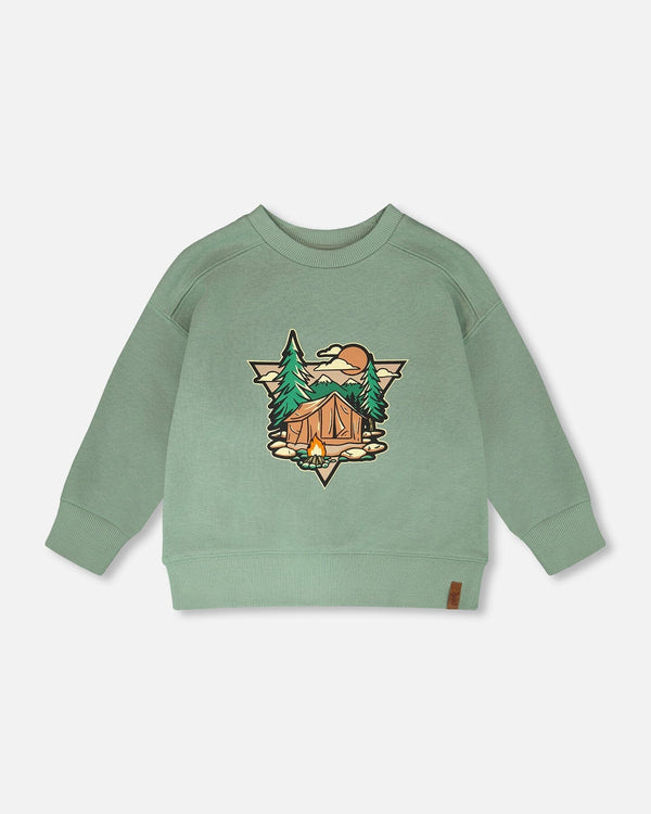 French Terry Sweatshirt Pale Green - H30U30_03350