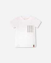 Jersey T-Shirt With Chest Pocket White