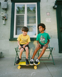 Organic Cotton Jersey T-Shirt With Print Green - H30U73_03140