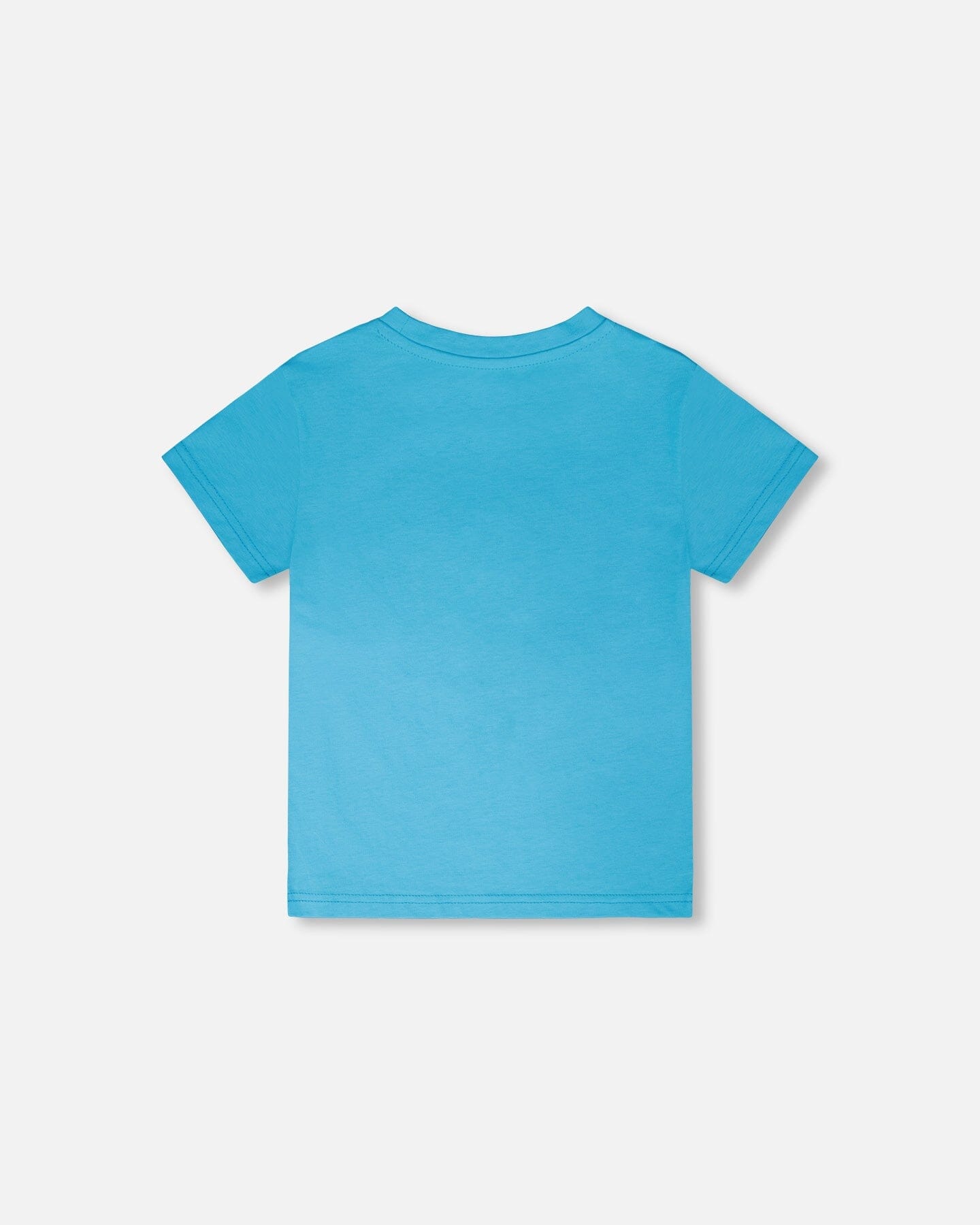Organic Cotton Jersey T-Shirt With Print Sky Blue - H30U73_04001