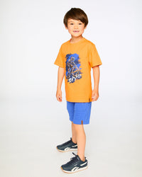 Organic Cotton Jersey T-Shirt With Bmx Print Orange - H30U75_08640