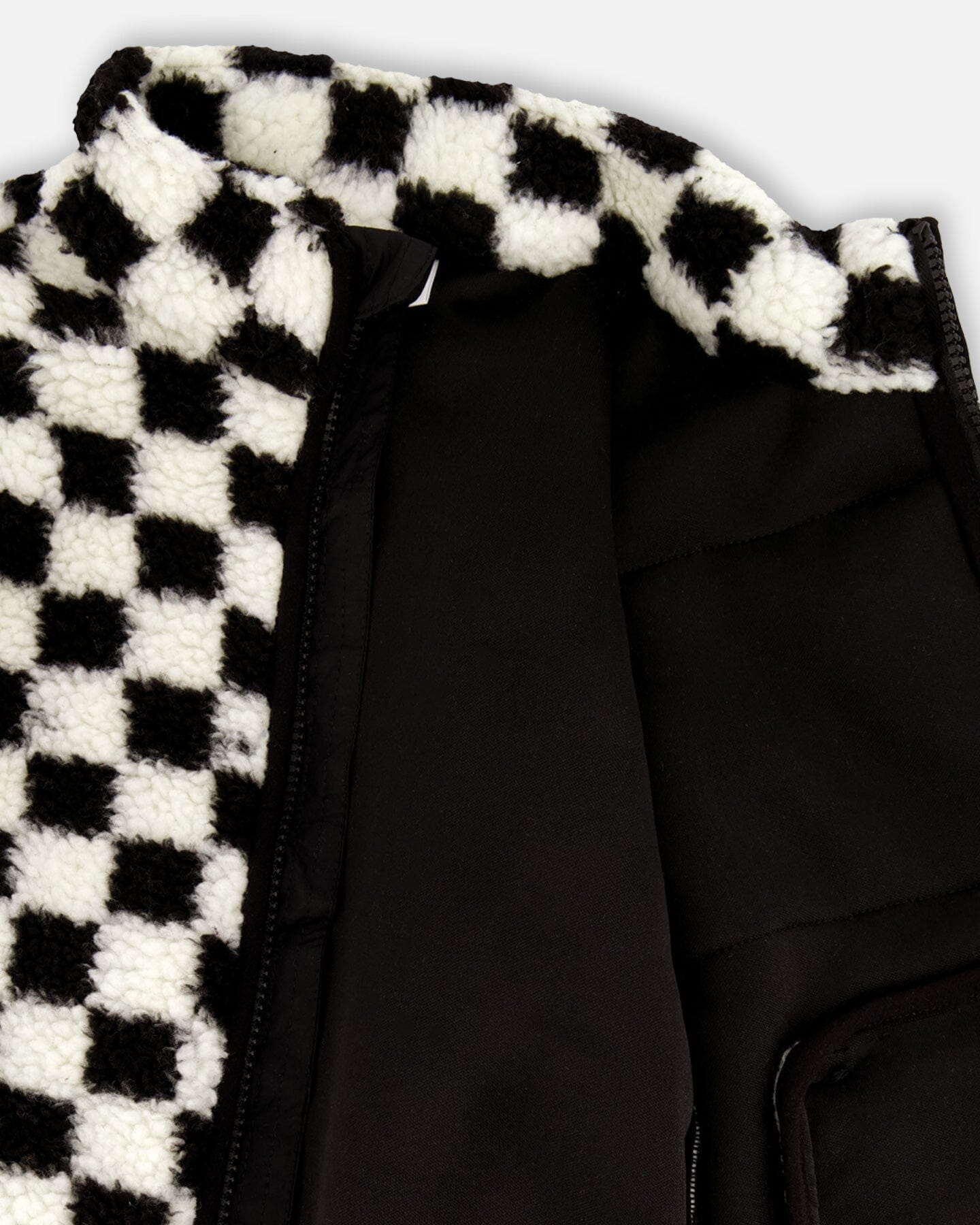 Sherpa Jacket Black Checkerboard - H30W61_3H039
