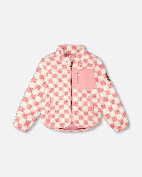 Sherpa Jacket Pink Checkerboard - H30W61_3H040