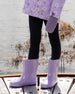 Rain Boots In Natural Rubber Purple Glitter - H30WB10_3H170