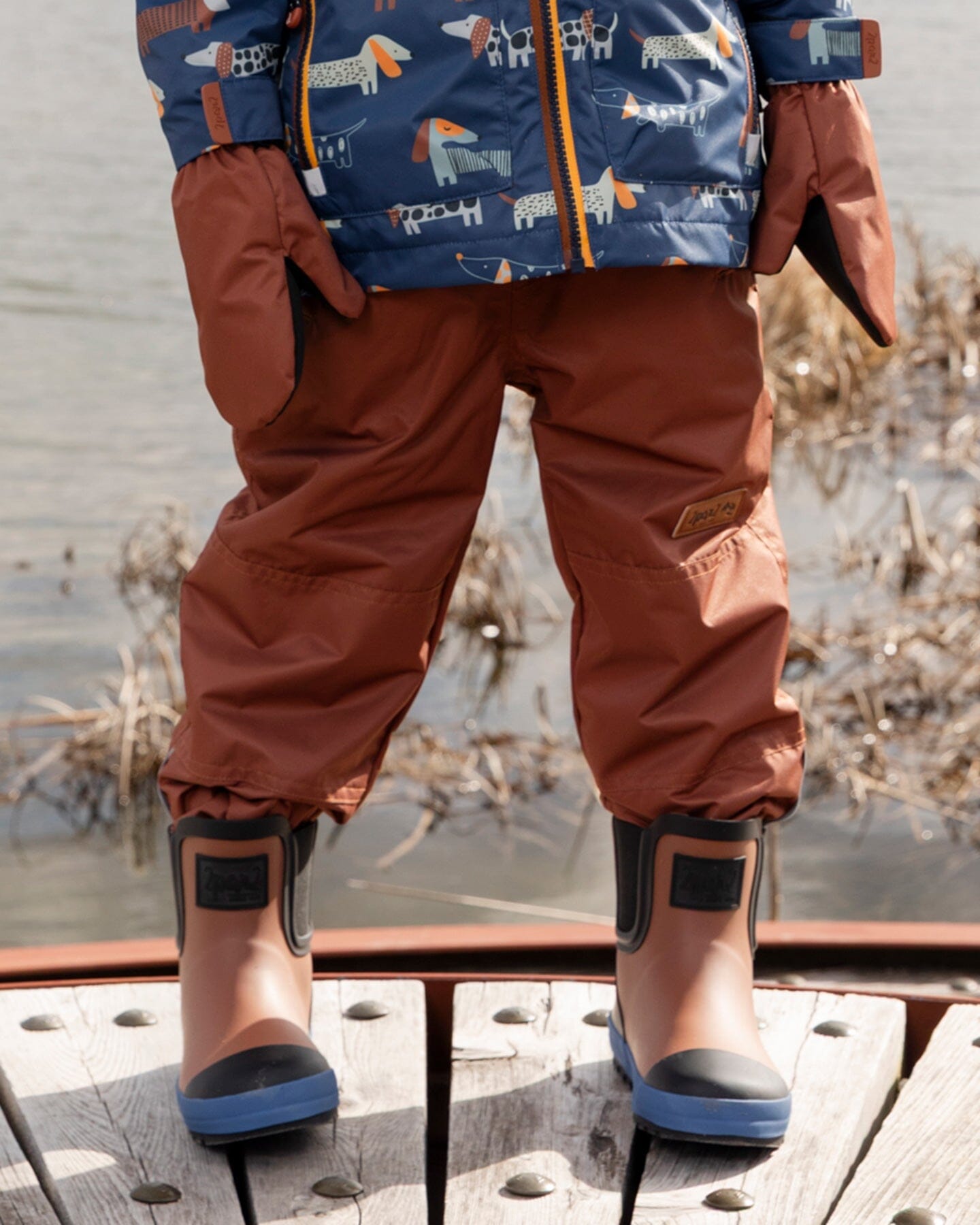 Short Rain Boots In Natural Rubber Brown - H30WB11_08480