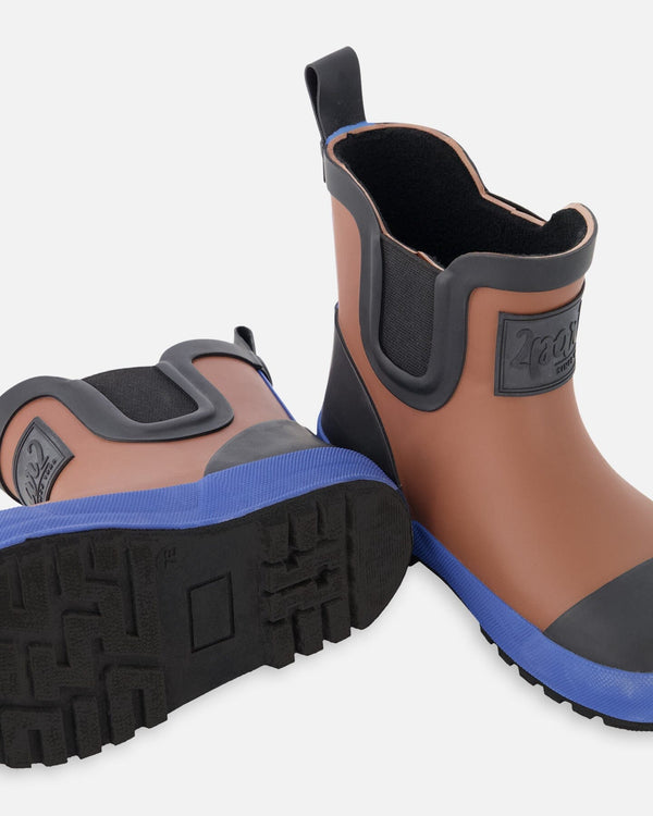 Short Rain Boots In Natural Rubber Brown - H30WB11_08480