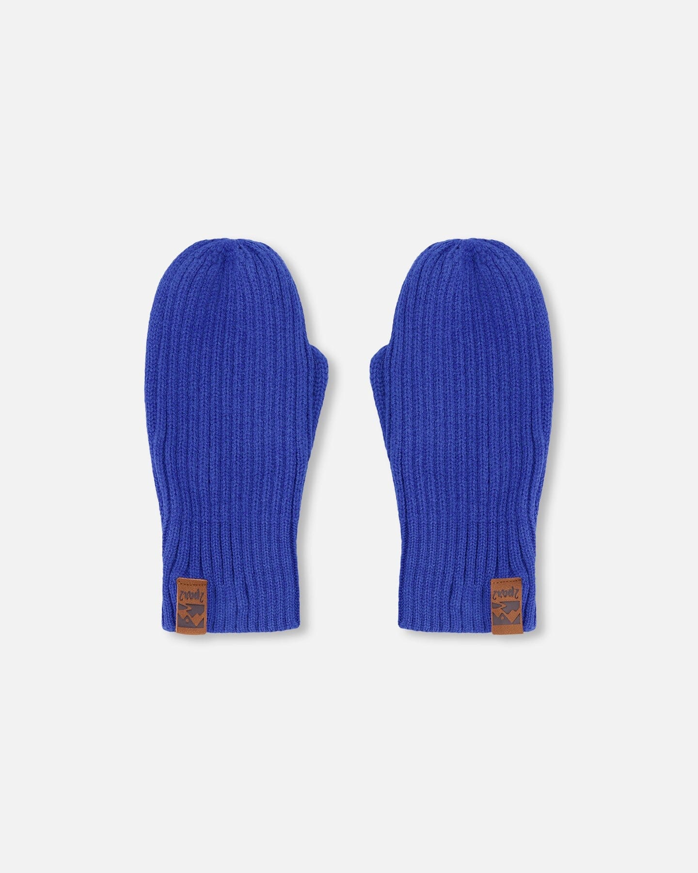 Ribbed Knit Mittens Royal Blue - H30WT26_04690