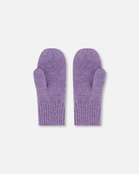 Ribbed Knit Mittens Lavender - H30WT26_05002