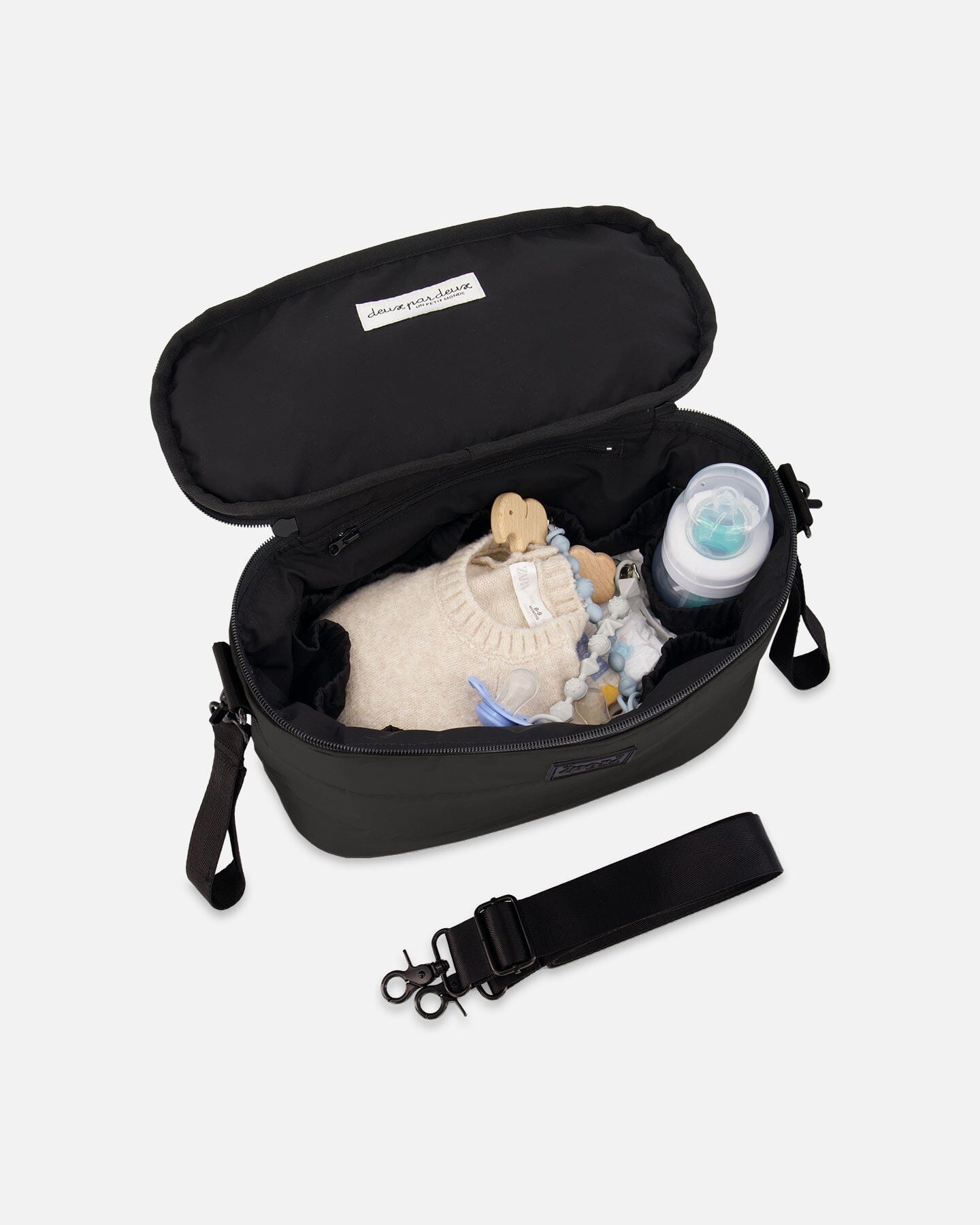 Mini Diaper Bag Black Adult Bags Deux par Deux 