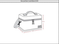 Lunch Box Blue Gradient Dinosaur Print School Supplies Deux par Deux 