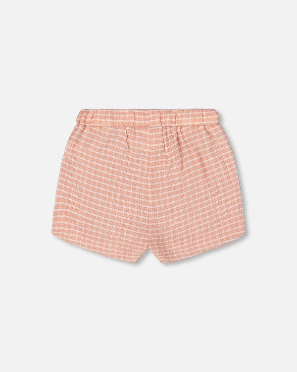 Crinkle Short Light Old Pink Pants & Shorts Deux par Deux 