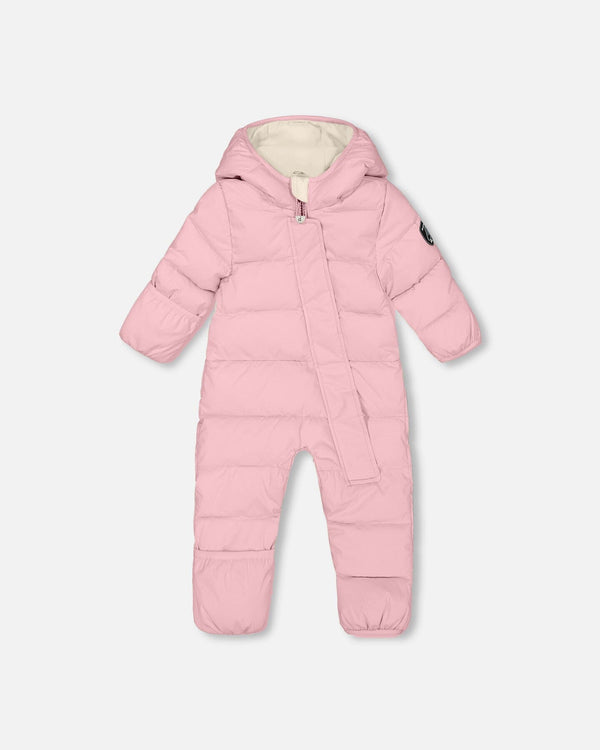 One-Piece Baby Cloud Compressible Snowsuit Designed For Car Seat Pink Snowsuits Deux par Deux 