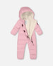 One-Piece Baby Cloud Compressible Snowsuit Designed For Car Seat Pink Snowsuits Deux par Deux 